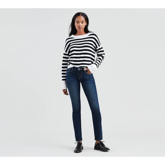 Levi's Mid Rise Skinny Jeans Dark Wash Size 14 - Picture 1 of 9